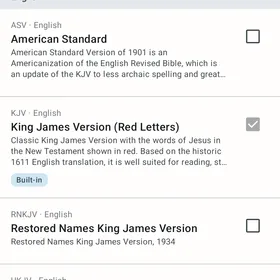 Bible library interface
